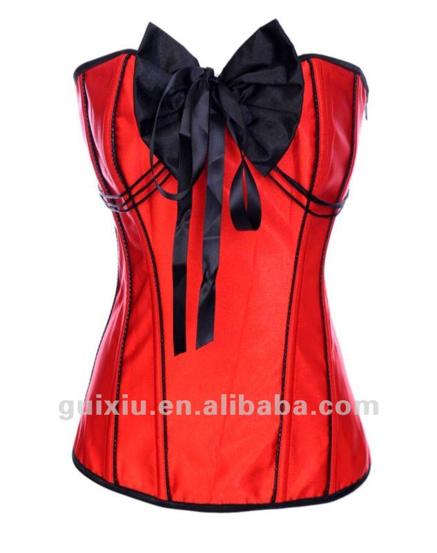 sexy  Bow Top Fashion Red Corset