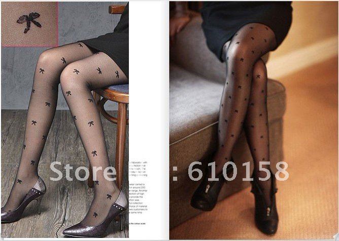 Sexy  Bowknot Fashion Style  Women pantyhose Dress Tights Leggings  Stockings With Gift Package,20pcs/lot