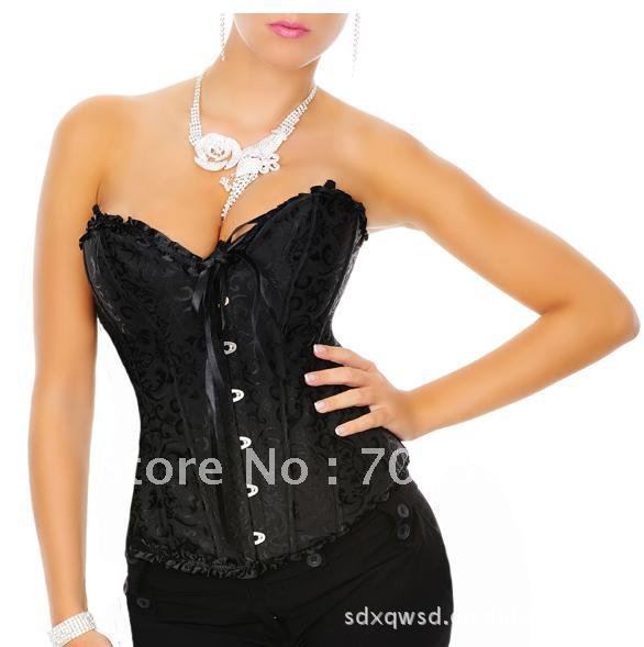 Sexy brocade cosrset lingeries Women strapless bustier lift shaperS/M/L/XL /XXL