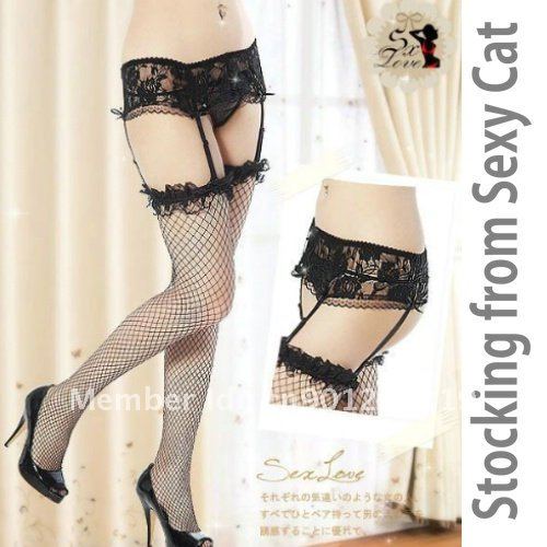 [Sexy Cat] Free Shipping New Arrival Black Fishnet Sexy Stocking 2057