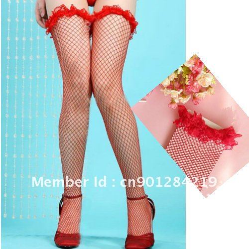 [Sexy Cat]  New Arrival Red Stocking Fishnet Sexy  Hosiery /pair 2057