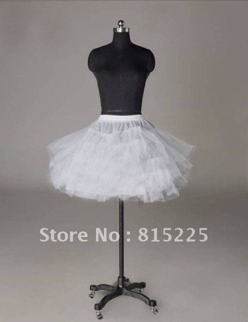 Sexy Cocktail Homecoming Short Petticoat Underskirt  Layered White  Short Length Mini Low Price Good Quality