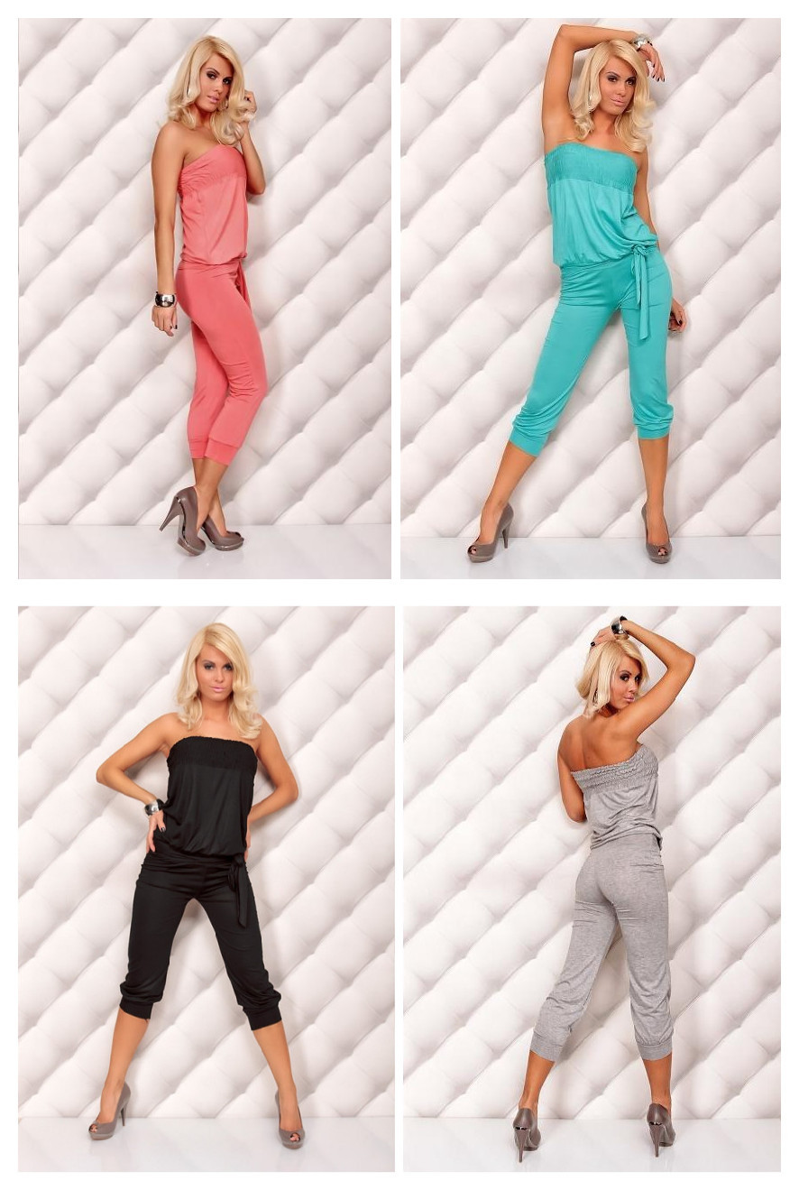 Sexy Elegant Black/Blue/Hot Pink/Purple Jumpsuit Overalls Pants Romper Clubwear Gogo dance Free Shipping @xy4005