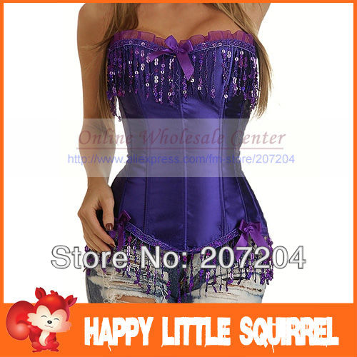 Sexy Fashion Ladies for Womens lace up overbust corsets bustier + G string top sexy lingerie uniform clothing Hot