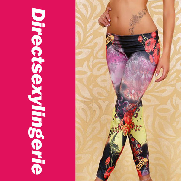 Sexy Fashion Legging Pants Tattoo Happy LC7852+ Cheaper price + Free Shipping Cost + Fast Delivery