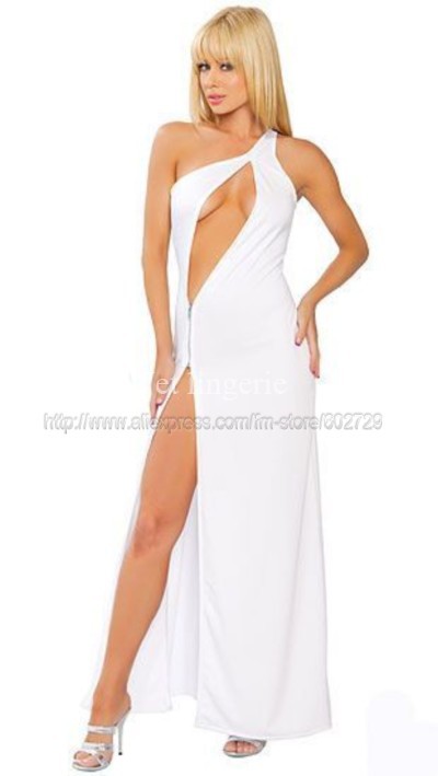 Sexy Fashion White/Black Gown Long Dress Evening Party Dresses J8319