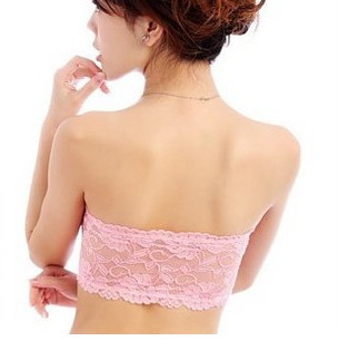Sexy flower lace decoration tube top around the chest tube top underwear bra