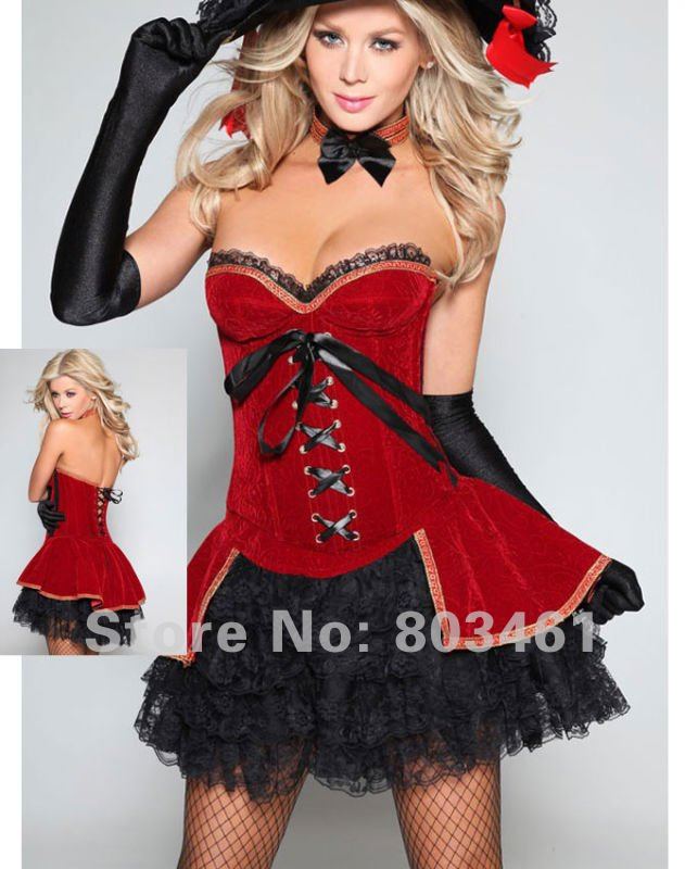 sexy hot sell Corset Dress Pirate set Without Hat