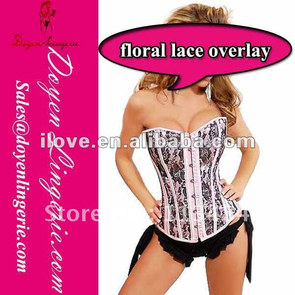 Sexy Lace Bustier Top Open Hot Sex Women Photo Corset Wholesale And Retail with T-thong