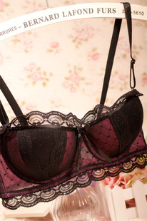 Sexy lace princess cup push up 3 breasted bra women's single-bra underwear set 2