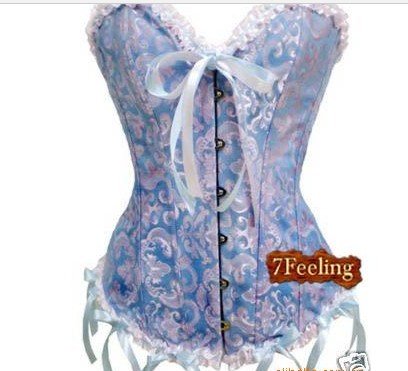 Sexy Lace up Womens Bustier Corset Waist For Lady TOP/G-string Lingerie free shipping