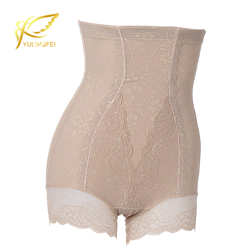 Sexy lace waist abdomen women's ultra high drawing butt-lifting panties basic body shaping pants corset pants