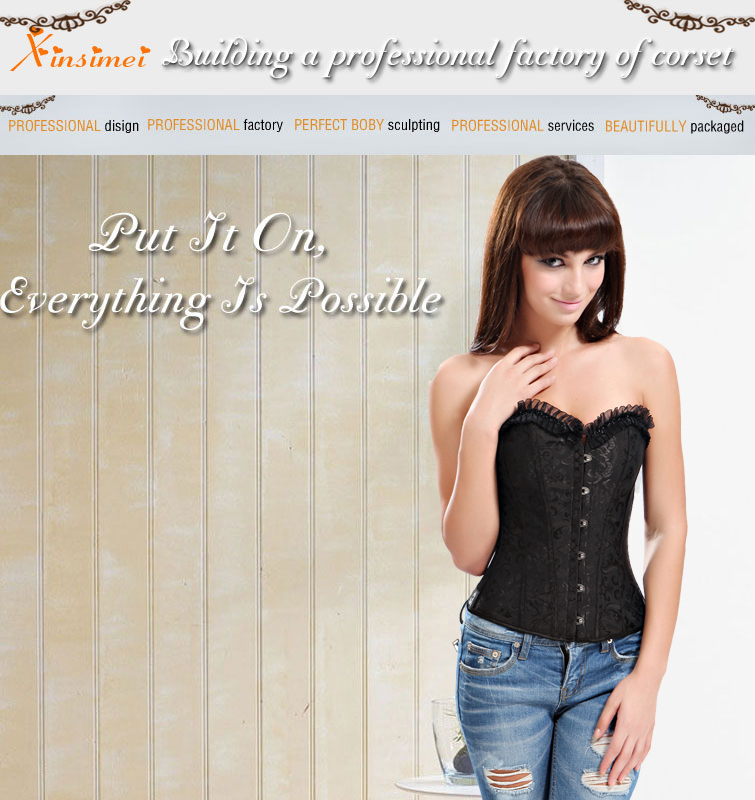 sexy ladies black corset