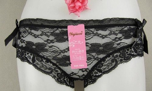 Sexy ladies' briefs 100% lace  transparent underwear Free shipping 7171