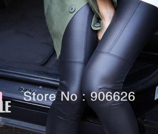 Sexy Ladies Faux Leather Black Leggings Fashion Pants Black Trousers Tights NEW free shipping