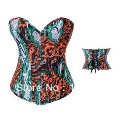 Sexy Ladies New Fashion Bustier Fashion Denim Floral Corset S-2XL M0218