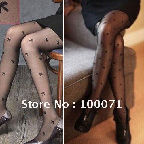 Sexy Lady Bowknot Pattern Pantyhose Tights Stockings 03  [20801|01|01]