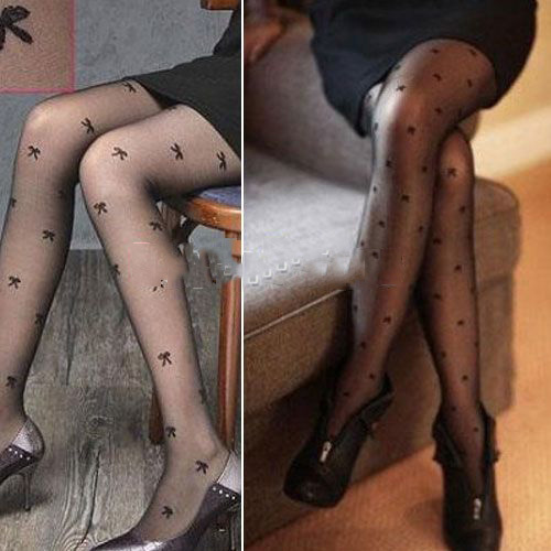 Sexy Lady Bowknot Pattern Pantyhose Tights Stockings 03
