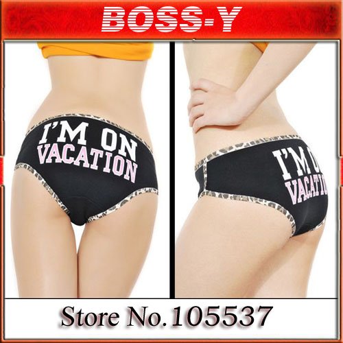 Sexy leopard underwear women ,funny panties ,Cotton, free shipping 30 pcs / lot