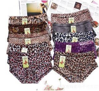 Sexy leopard underwear women style high quality 5 PCS/LOT free shipping