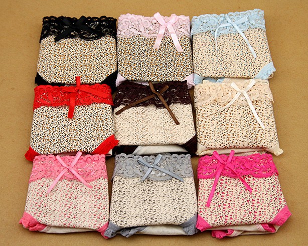 Sexy leopards briefs for lady women's fashion underwear female panties Free shipping