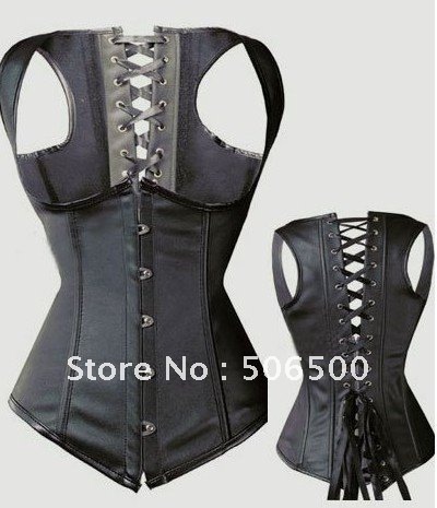 sexy lingerie corset party costume Leather Cincher Underbust Corset body lift shaper Leather Lingerie wholesale retail