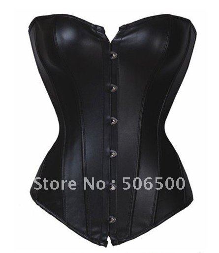sexy lingerie corset party costume Leather Strapless Corset body lift shaper Sexy Lingerie Leather Lingerie wholesale retail