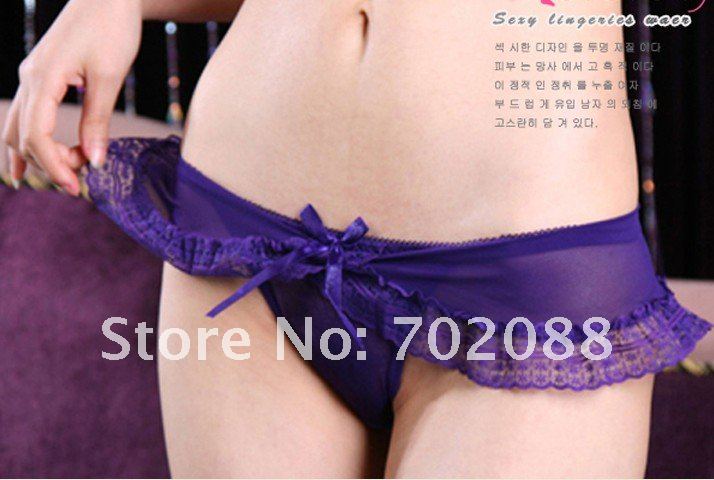 sexy lingerie  Lady's sexy underwear intimates women's lace underwear Purple color 12pcs