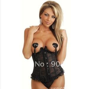 Sexy Lingerie Lingerie Corset & Bustier Black