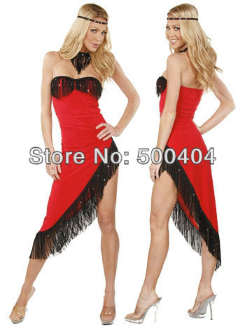 Sexy lingerie sexy  nobly knees  red  long  dress  Club costumes cocktail dress ,party wear pole dance dress 655