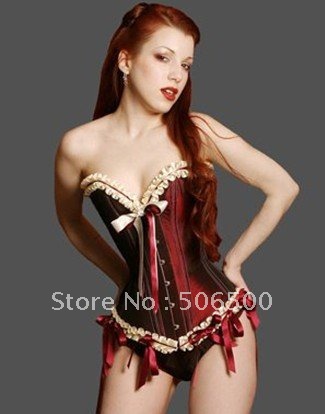 Sexy lingerie sexy underwear  Sexy corset Women Clothes Red Corset Bustier+G-String