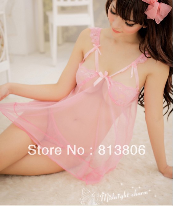 Sexy Lingerie  woman  pajamas  night skirt  sexy  tempt of   Sexy Lingerie  gallus pajamas   send   T-back