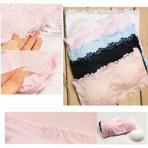 Sexy Prevent Exposed Lace Wrapped Chest Lace Bra Carry Baldric Chest Pad