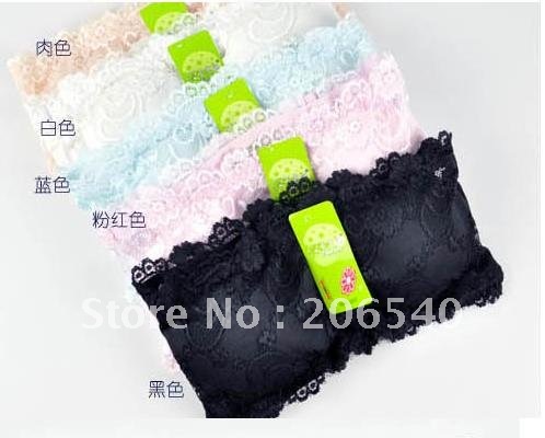 Sexy Prevent Exposed Lace Wrapped Chest Lace Bra Carry Baldric Chest Pad Hot