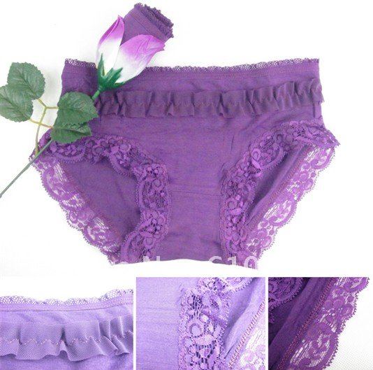 Sexy purple underware in rose shape