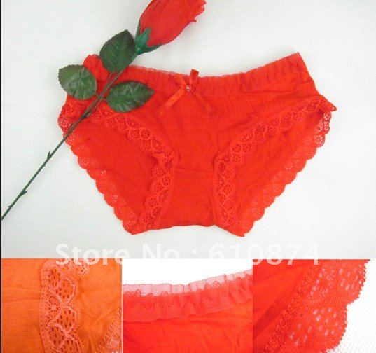 Sexy red underware in rose shape