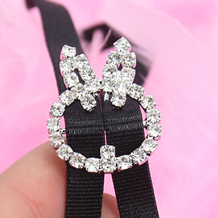 Sexy rhinestone rabbit back cross-elasticity shoulder strap underwear with pectoral girdle