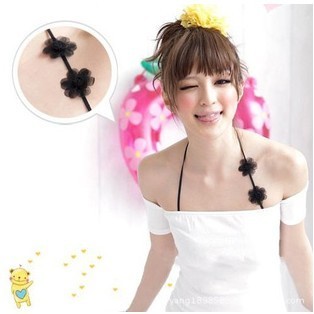 Sexy rose small flower bra shoulder strap irregular halter-neck shoulder strap