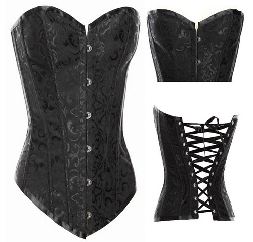 Sexy royal shaper ribbon steel buttons 2340 black-and-white 2 corset