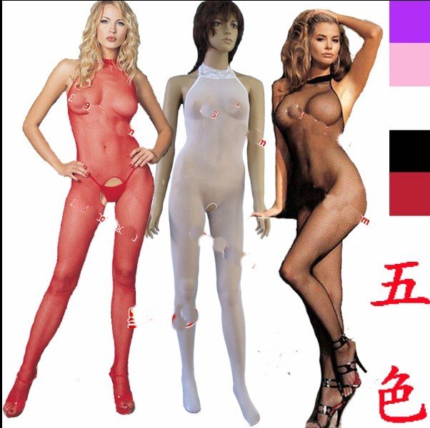 sexy sleeveless  Fishnet Bodystocking Conjoined clothing