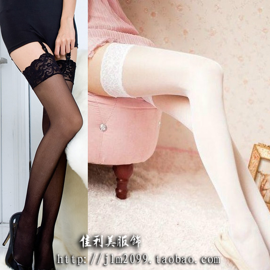 Sexy temptation lace decoration stockings one-piece Core-spun Yarn socks underwear q5106