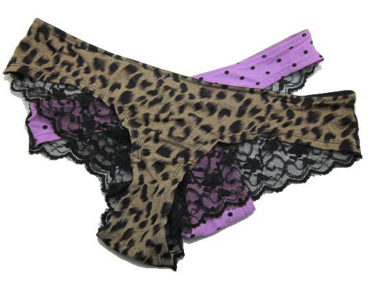 Sexy trigonometric small panties lace leopard print mm panties plus size