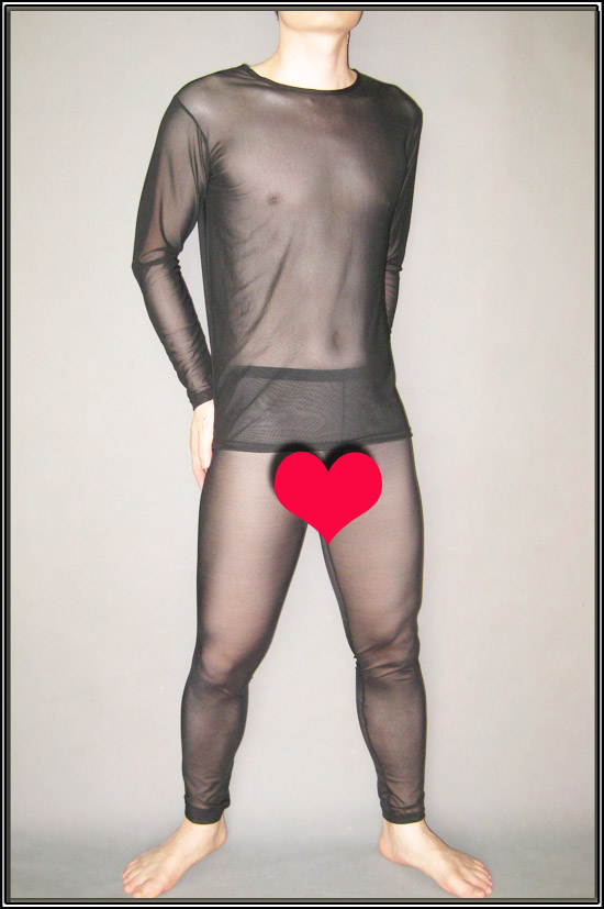 Sexy underwear for men: including long-sleeve gauze and trouser ultra-thin sets  8031