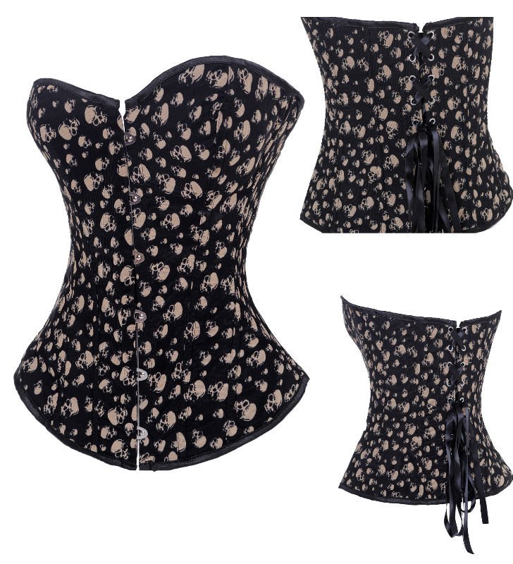 sexy underwear sexy Corset  sexy lingerie Skull Printed Corset Sexy lingerie wholesale retail