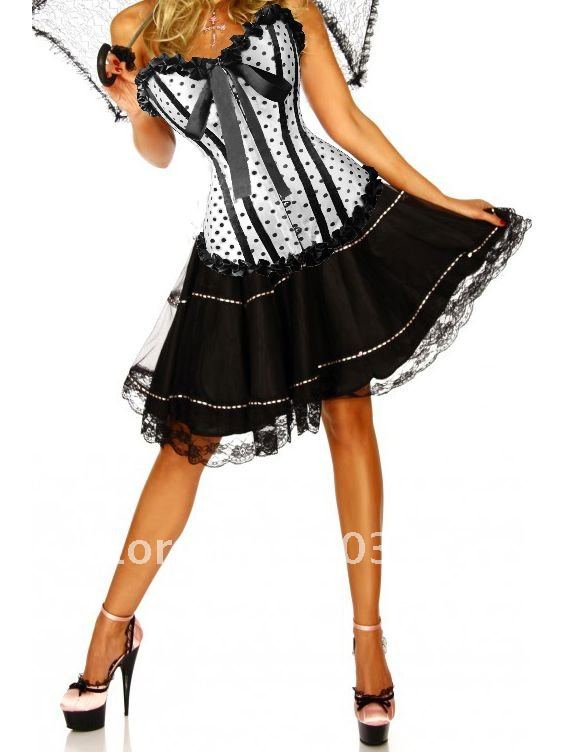 Sexy white corset CB1633c New fashion corset dress with front bust closure Size S M L XL wholesale and retailer fast delivery