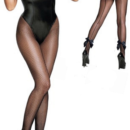 Sexy Women Fishnet Net Pattern Jacquard Pantyhose Stockings Tights Black Color
