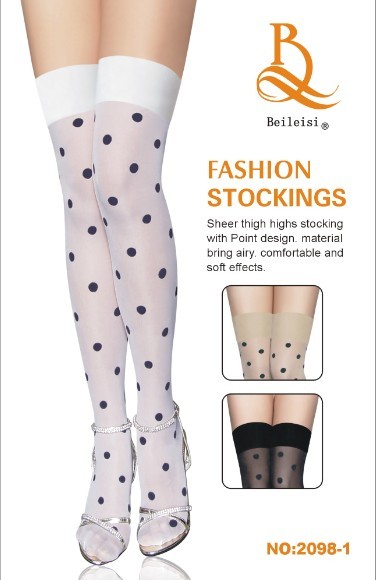 Sexy women's underwear screw laciness dot transparent stockings 92098 - 1