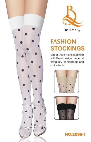 Sexy women's underwear screw laciness dot Transparent stockings 92098 - 1