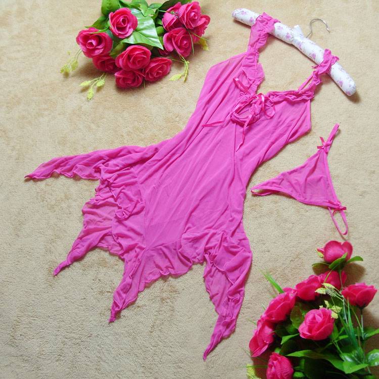 Sexy women's underwear sleepwear charming tenderness usuginu transparent short skirt t x8023 red erotic underwear of the women