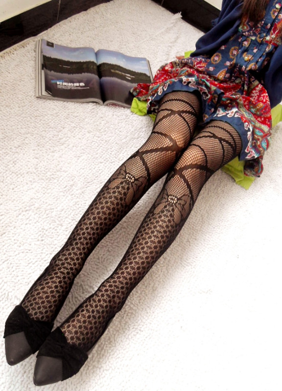 SEXY women tights wholesale fashion pantyhose tights with big butterfly factory price P077-1 --FREE SHIPPING now